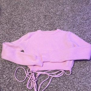 Pink Cropped Sweater